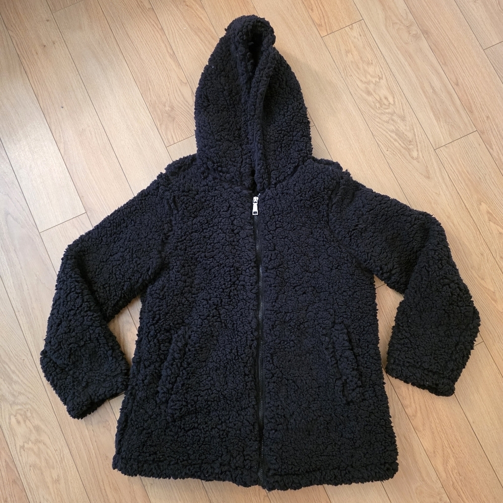 Madden NYC Sherpa Teddy Hooded Jacket- Oversized Medium